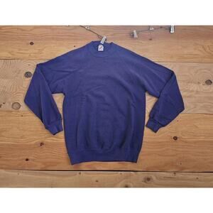 Jerzees Blank Plain Purple 50/50 Sweatshirt Sz M 90s